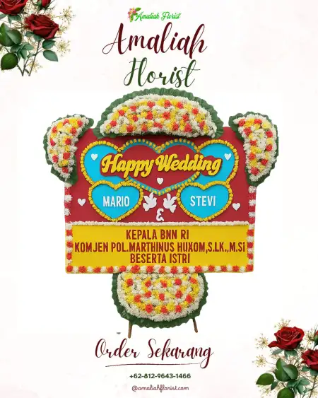 Papan Bunga Pernikahan Bonang
